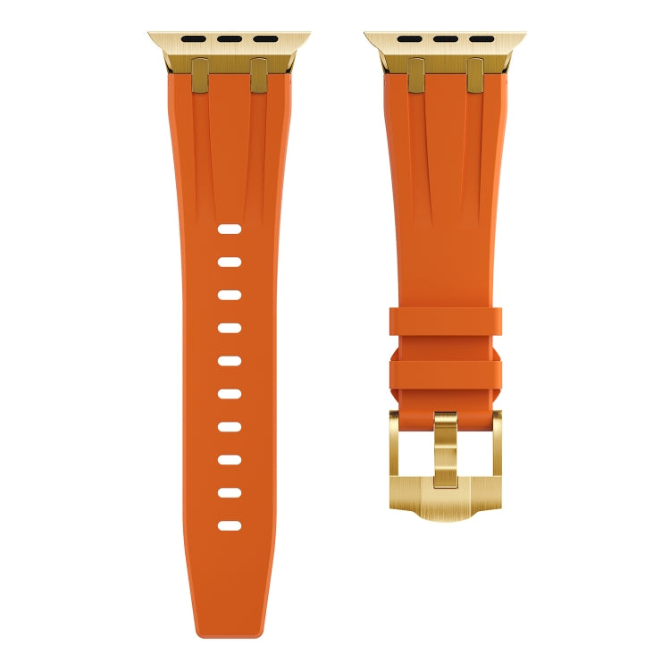 AP Silicone Watch Band For Apple Watch 3 38mm(Gold Orange) by buy2fix