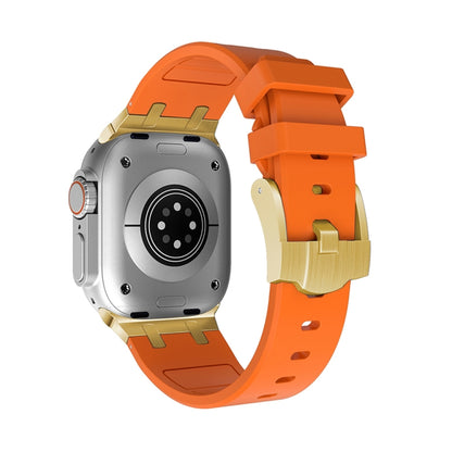 AP Silicone Watch Band For Apple Watch 3 38mm(Gold Orange) by buy2fix