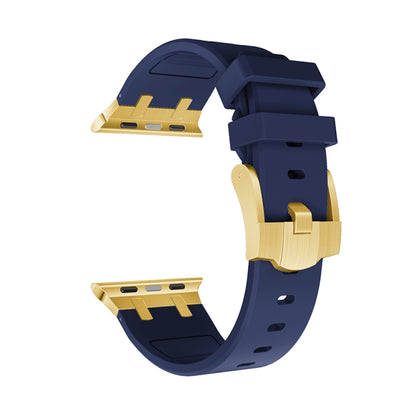 AP Silicone Watch Band For Apple Watch 2 42mm(Gold Blue) by buy2fix