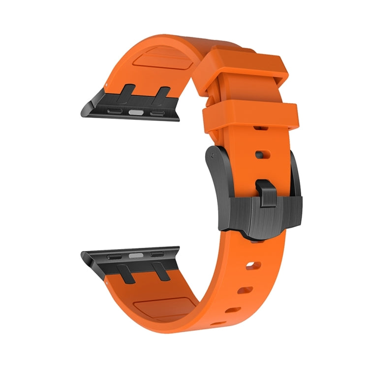 AP Silicone Watch Band For Apple Watch Ultra 2 49mm(Black Orange) by buy2fix