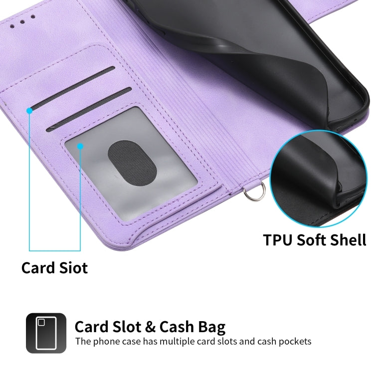 For Realme 11 Pro 5G / 11 Pro+ 5G Skin-feel Flowers Embossed Wallet Leather Phone Case(Purple) - Realme Cases by buy2fix | Online Shopping UK | buy2fix