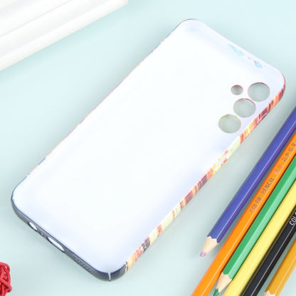 For Samsung Galaxy A34 5G Precise Hole Oil Painting Pattern PC Phone Case(Sunset) by buy2fix