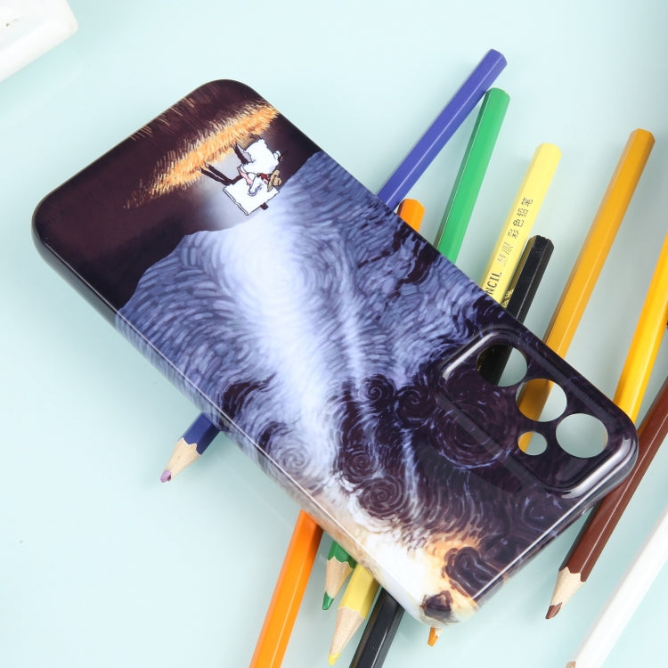 For Samsung Galaxy A34 5G Precise Hole Oil Painting Pattern PC Phone Case(Shine) by buy2fix
