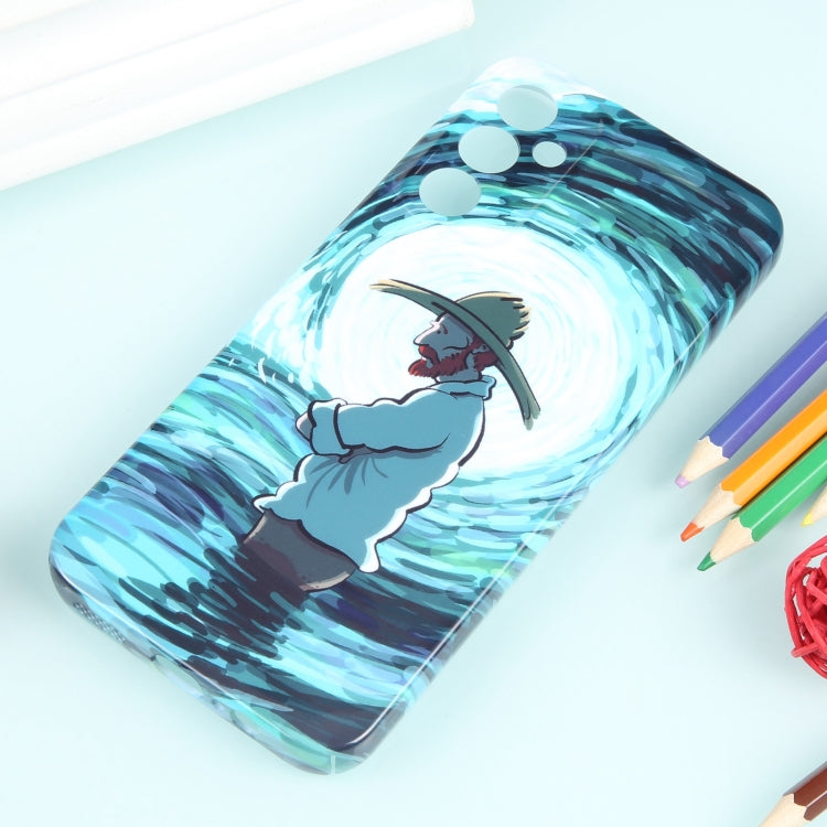 For Samsung Galaxy A34 5G Precise Hole Oil Painting Pattern PC Phone Case(Thinker) by buy2fix