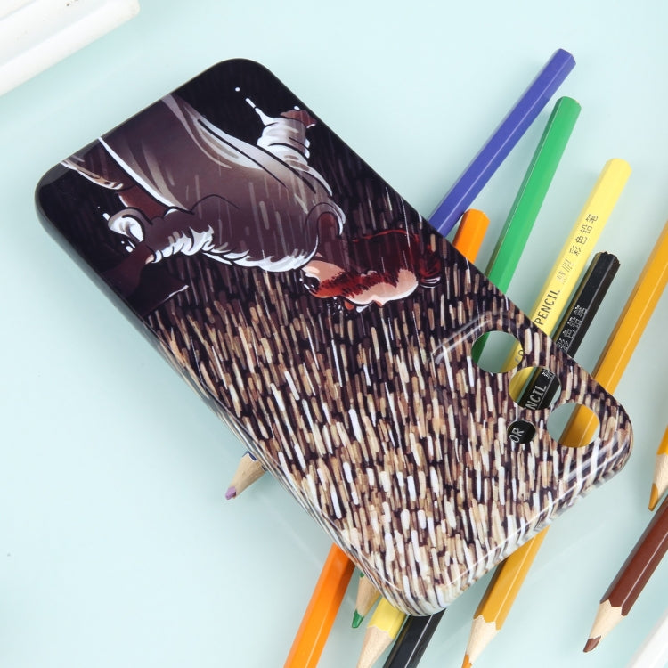 For Samsung Galaxy A54 5G Precise Hole Oil Painting Pattern PC Phone Case(Rain) by buy2fix