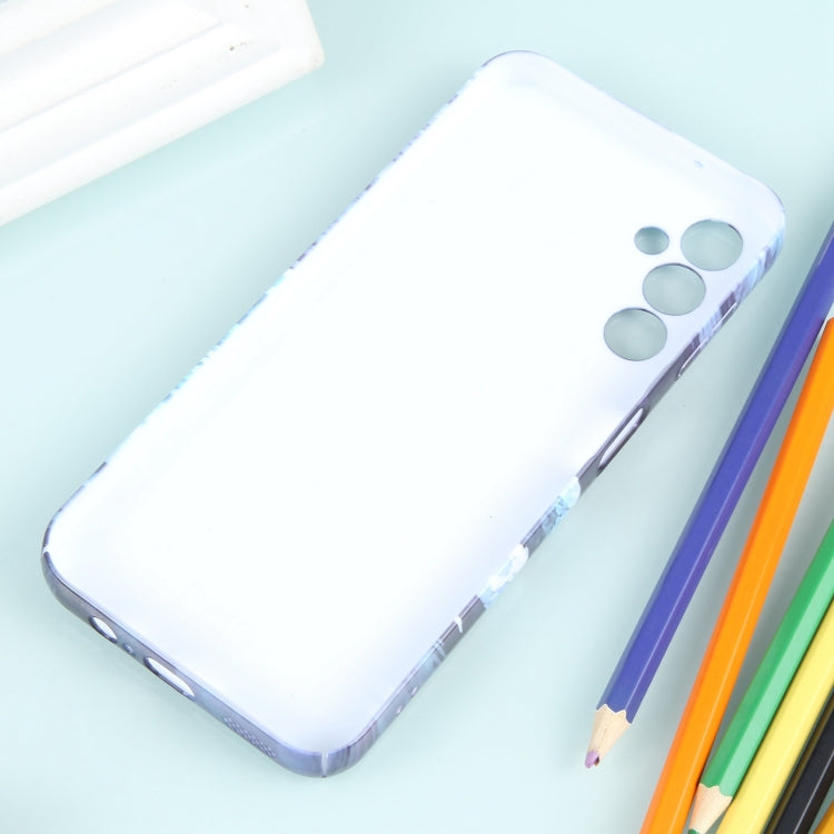 For Samsung Galaxy A54 5G Precise Hole Oil Painting Pattern PC Phone Case(Sea Wave) by buy2fix