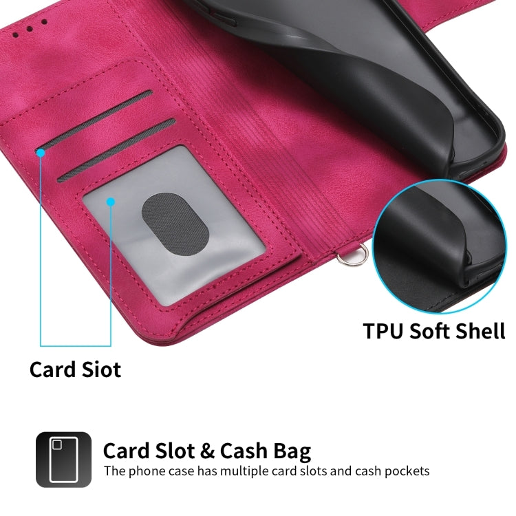 For Huawei P60 / P60 Pro Skin Feel Flowers Embossed Wallet Leather Phone Case(Wine Red) - Huawei Cases by buy2fix | Online Shopping UK | buy2fix