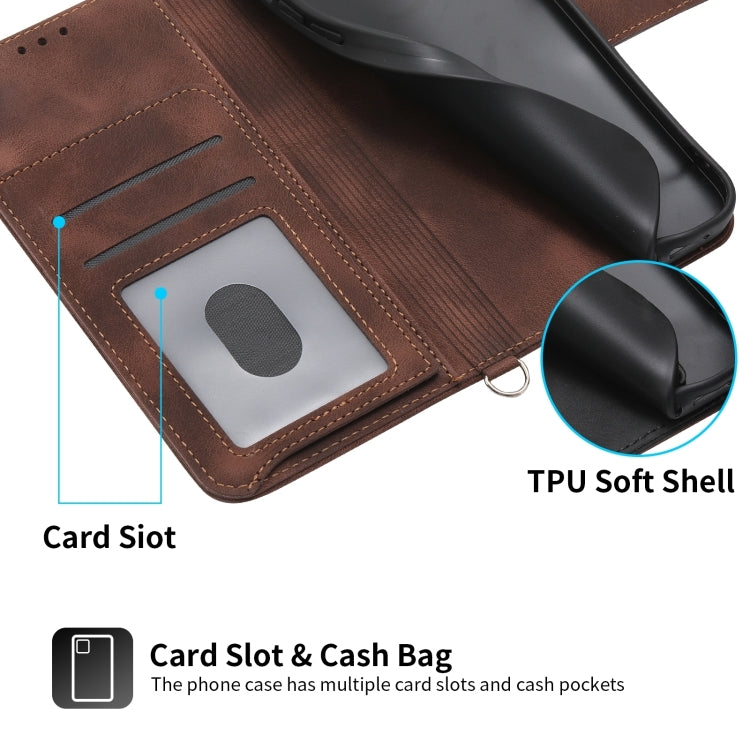 For Honor 90 5G Skin Feel Flowers Embossed Wallet Leather Phone Case(Brown) - Honor Cases by buy2fix | Online Shopping UK | buy2fix