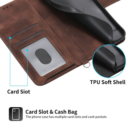 For Honor 90 5G Skin Feel Flowers Embossed Wallet Leather Phone Case(Brown) - Honor Cases by buy2fix | Online Shopping UK | buy2fix
