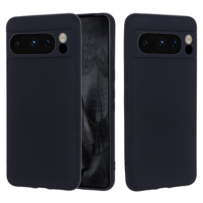 For Google Pixel 8 Pro Pure Color Liquid Silicone Shockproof Phone Case(Black) - Google Cases by buy2fix | Online Shopping UK | buy2fix