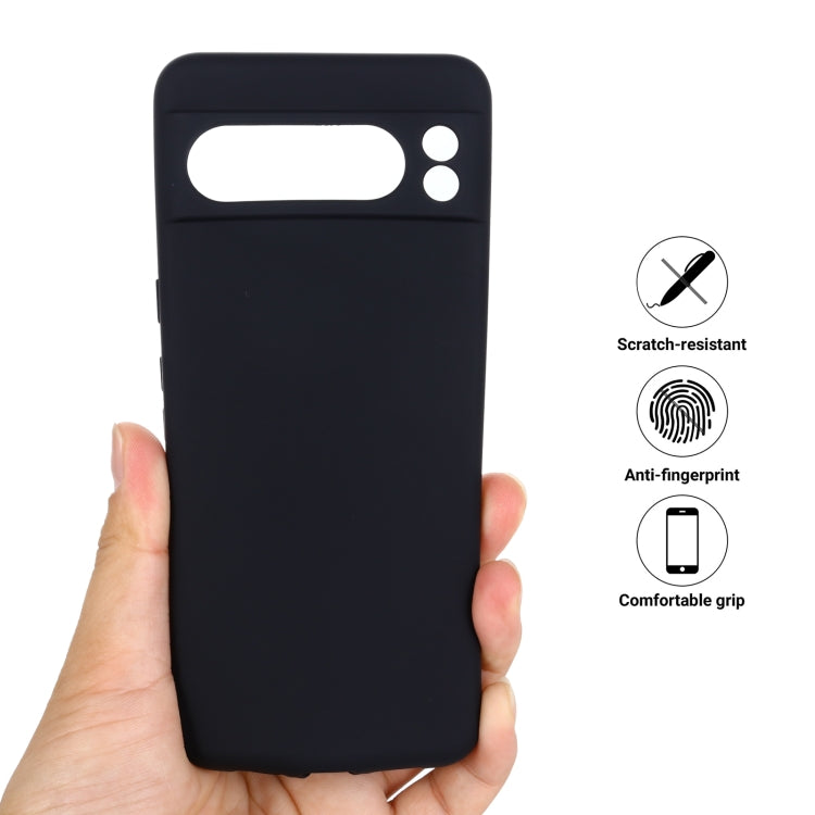 For Google Pixel 8 Pro Pure Color Liquid Silicone Shockproof Phone Case(Black) - Google Cases by buy2fix | Online Shopping UK | buy2fix