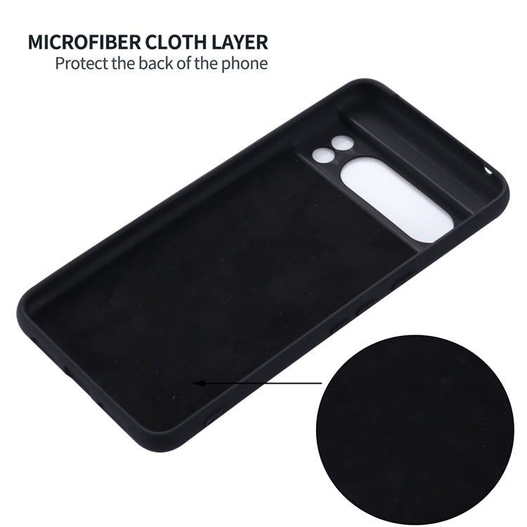 For Google Pixel 8 Pro Pure Color Liquid Silicone Shockproof Phone Case(Black) - Google Cases by buy2fix | Online Shopping UK | buy2fix