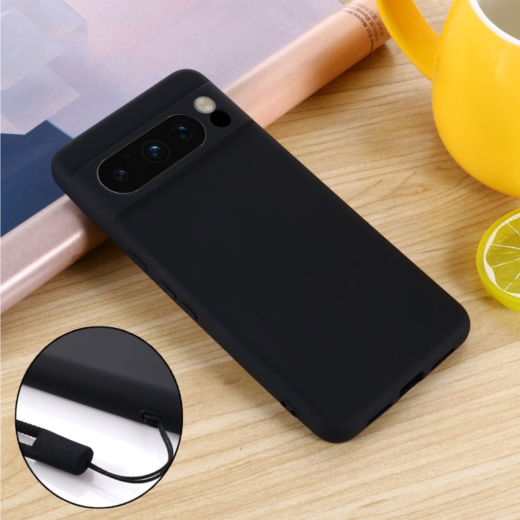 For Google Pixel 8 Pro Pure Color Liquid Silicone Shockproof Phone Case(Black) - Google Cases by buy2fix | Online Shopping UK | buy2fix