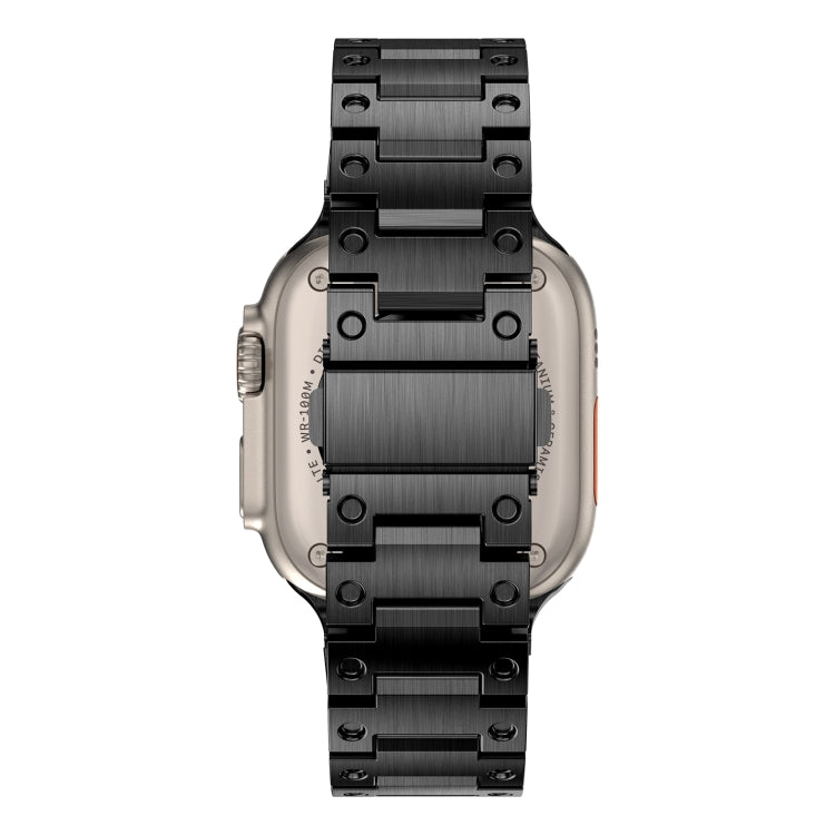 Double Rows Metal Watch Band For Apple Watch 3 42mm(Black) by buy2fix