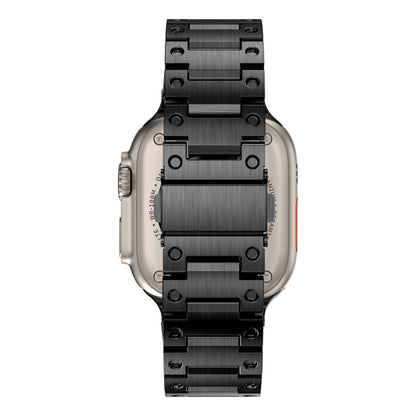 Double Rows Metal Watch Band For Apple Watch 3 42mm(Black) by buy2fix