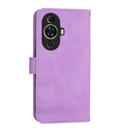 For Huawei nova 11 Dierfeng Dream Line TPU Hybrid PU Leather Phone Case(Purple) - Huawei Cases by buy2fix | Online Shopping UK | buy2fix
