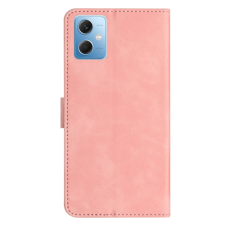 For Xiaomi Redmi Note 12 5G Global Seven Butterflies Embossed Leather Phone Case(Pink) by buy2fix