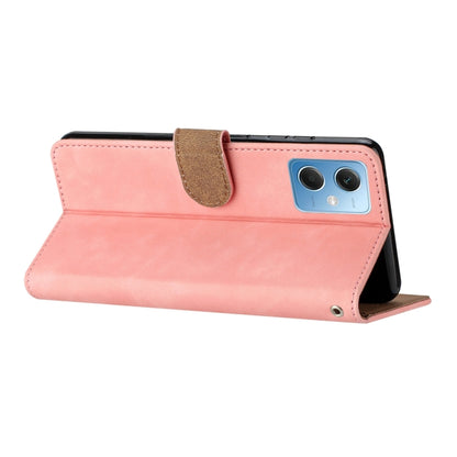 For Xiaomi Redmi Note 12 5G Global Seven Butterflies Embossed Leather Phone Case(Pink) by buy2fix