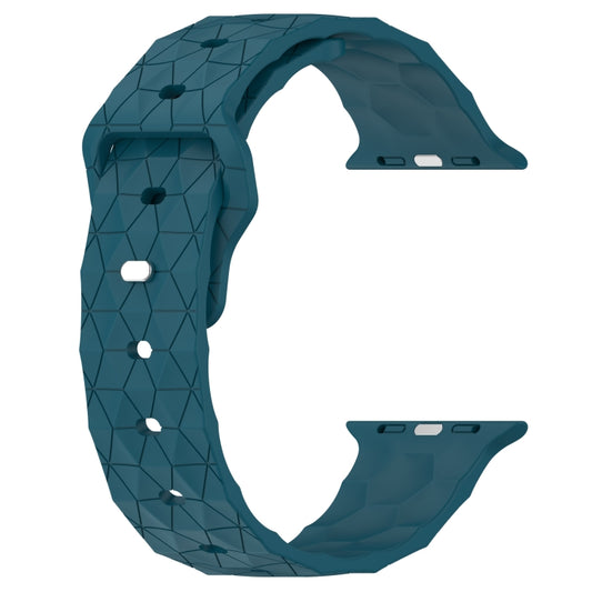Football Texture Silicone Watch Band For Apple Watch 7 41mm(Dark Blue) - Watch Bands by buy2fix | Online Shopping UK | buy2fix
