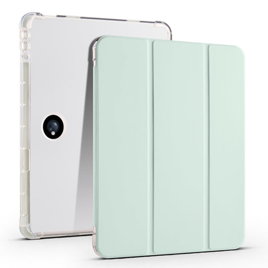 For OPPO Pad 2 11.6 2023 3-fold Clear TPU Smart Leather Tablet Case with Pen Slot(Light Green) - OPPO by buy2fix | Online Shopping UK | buy2fix
