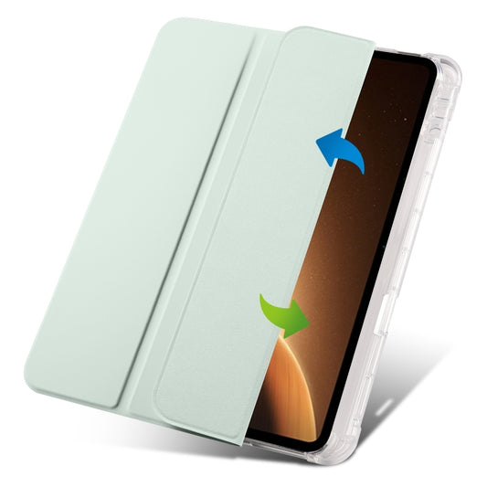 For OPPO Pad 2 11.6 2023 3-fold Clear TPU Smart Leather Tablet Case with Pen Slot(Light Green) - OPPO by buy2fix | Online Shopping UK | buy2fix