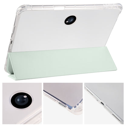 For OPPO Pad 2 11.6 2023 3-fold Clear TPU Smart Leather Tablet Case with Pen Slot(Light Green) - OPPO by buy2fix | Online Shopping UK | buy2fix