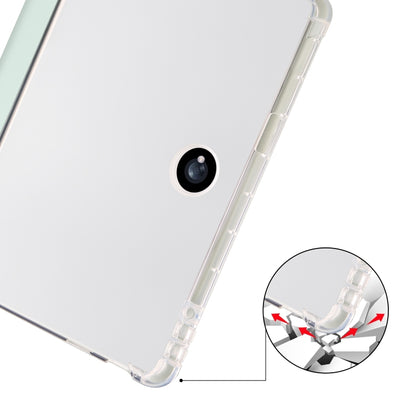 For OPPO Pad 2 11.6 2023 3-fold Clear TPU Smart Leather Tablet Case with Pen Slot(Light Green) - OPPO by buy2fix | Online Shopping UK | buy2fix