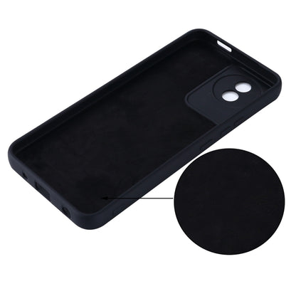 For vivo Y02A 4G / Y11 2023 4G Pure Color Liquid Silicone Shockproof Phone Case(Black) - vivo Cases by buy2fix | Online Shopping UK | buy2fix