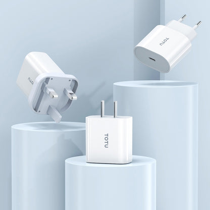 TOTU PD 20W Type-C Port Charger with Type-C to 8 Pin Data Cable Set, Specification:UK Plug(White) - USB Charger by TOTUDESIGN | Online Shopping UK | buy2fix