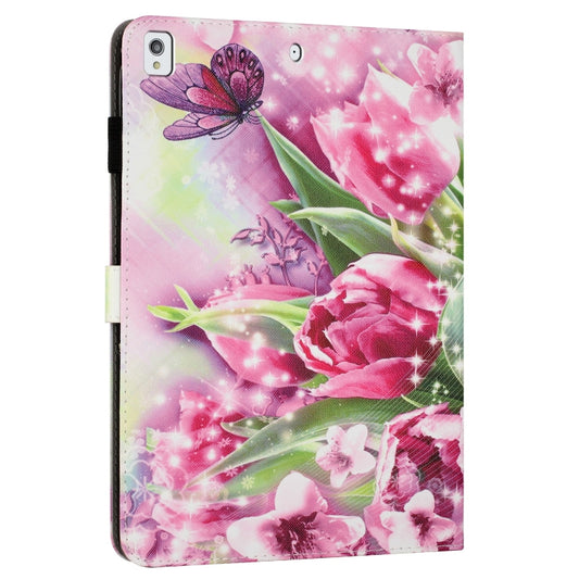 For iPad 10.2 2021 / 2020 Painted Leather Smart Tablet Case(Rose Butterfly) - iPad 10.2 Cases by buy2fix | Online Shopping UK | buy2fix
