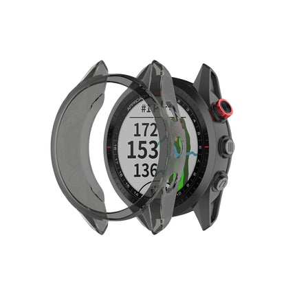 For Garmin Approach S62 Transparent TPU Silicone Watch Case(Transparent Black) - Watch Cases by buy2fix | Online Shopping UK | buy2fix