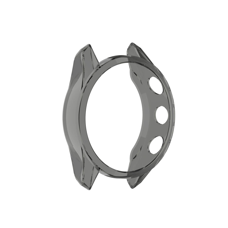 For Garmin Approach S62 Transparent TPU Silicone Watch Case(Transparent Black) - Watch Cases by buy2fix | Online Shopping UK | buy2fix