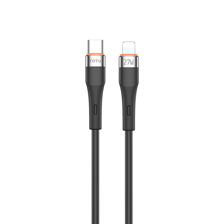 TOTU CB-2 Series USB-C / Type-C to 8 Pin Aluminum Alloy Skin Feel Data Cable, Length:1m(Black) - 2 in 1 Cable by TOTUDESIGN | Online Shopping UK | buy2fix