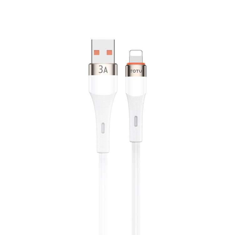 TOTU CB-2 Series USB to 8 Pin Aluminum Alloy Skin Feel Data Cable, Length:1m(White) - Normal Style Cable by TOTUDESIGN | Online Shopping UK | buy2fix