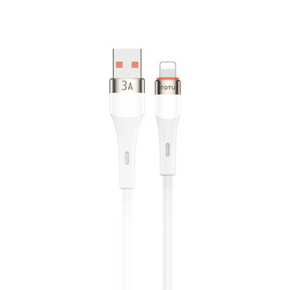 TOTU CB-2 Series USB to 8 Pin Aluminum Alloy Skin Feel Data Cable, Length:1m(White) - Normal Style Cable by TOTUDESIGN | Online Shopping UK | buy2fix
