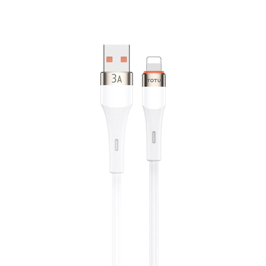 TOTU CB-2 Series USB to 8 Pin Aluminum Alloy Skin Feel Data Cable, Length:1m(White) - Normal Style Cable by TOTUDESIGN | Online Shopping UK | buy2fix