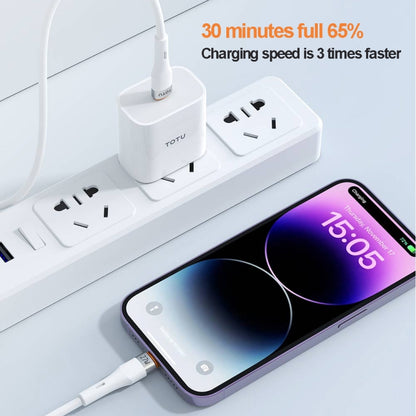 TOTU CB-2 Series USB to 8 Pin Aluminum Alloy Skin Feel Data Cable, Length:1m(White) - Normal Style Cable by TOTUDESIGN | Online Shopping UK | buy2fix