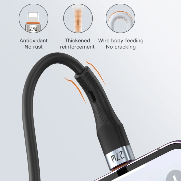 TOTU CB-2 Series USB to 8 Pin Aluminum Alloy Skin Feel Data Cable, Length:1m(White) - Normal Style Cable by TOTUDESIGN | Online Shopping UK | buy2fix