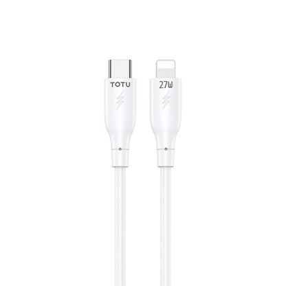 TOTU CB-3 Series USB-C / Type-C to 8 Pin Fast Charge Data Cable, Length:1m(White) - 2 in 1 Cable by TOTUDESIGN | Online Shopping UK | buy2fix