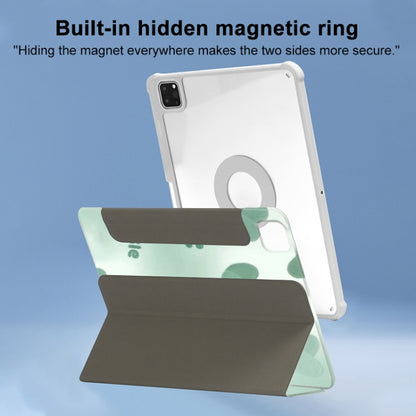 For iPad 2025 / 2022 720 Rotation Magnetic Painted Leather Smart Tablet Case(Green Heart) - iPad 2025 / 2022 Cases by buy2fix | Online Shopping UK | buy2fix