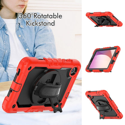 For Lenovo Tab M8 4th Gen Silicone Hybrid PC Tablet Case with Shoulder Strap(Red) - Lenovo by buy2fix | Online Shopping UK | buy2fix