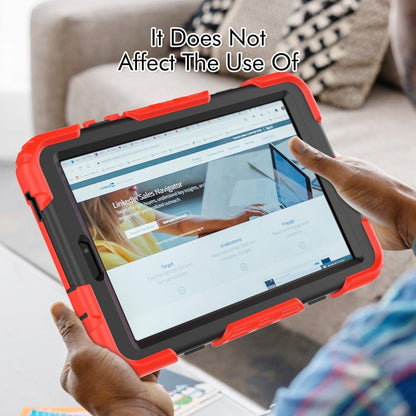 For Lenovo Tab M8 4th Gen Silicone Hybrid PC Tablet Case with Shoulder Strap(Red) - Lenovo by buy2fix | Online Shopping UK | buy2fix