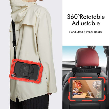 For Lenovo Tab M8 4th Gen Silicone Hybrid PC Tablet Case with Shoulder Strap(Red) - Lenovo by buy2fix | Online Shopping UK | buy2fix