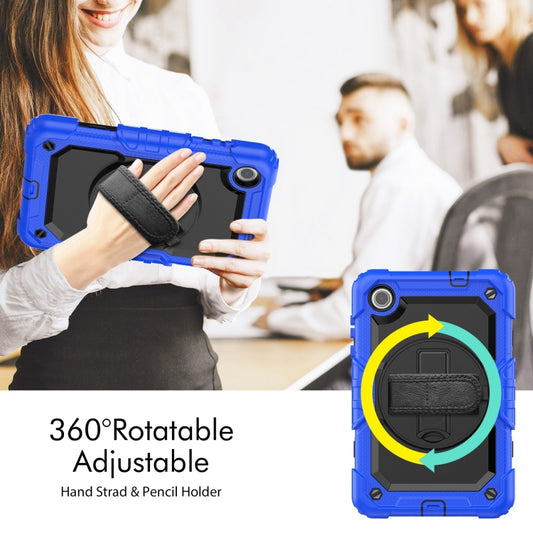 For Lenovo Tab M8 4th Gen Silicone Hybrid PC Tablet Case with Shoulder Strap(Blue) - Lenovo by buy2fix | Online Shopping UK | buy2fix