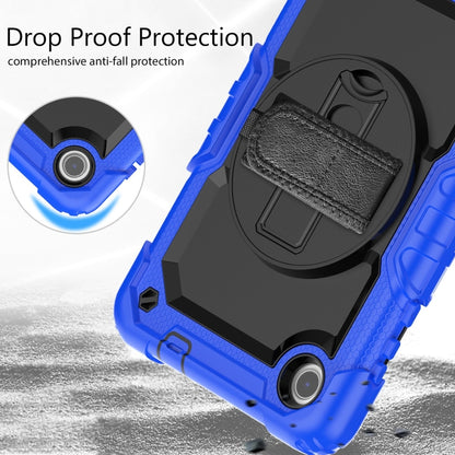 For Lenovo Tab M8 4th Gen Silicone Hybrid PC Tablet Case with Shoulder Strap(Blue) by buy2fix