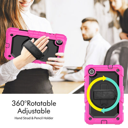 For Lenovo Tab M8 4th Gen Silicone Hybrid PC Tablet Case with Shoulder Strap(Rose Red) - Lenovo by buy2fix | Online Shopping UK | buy2fix