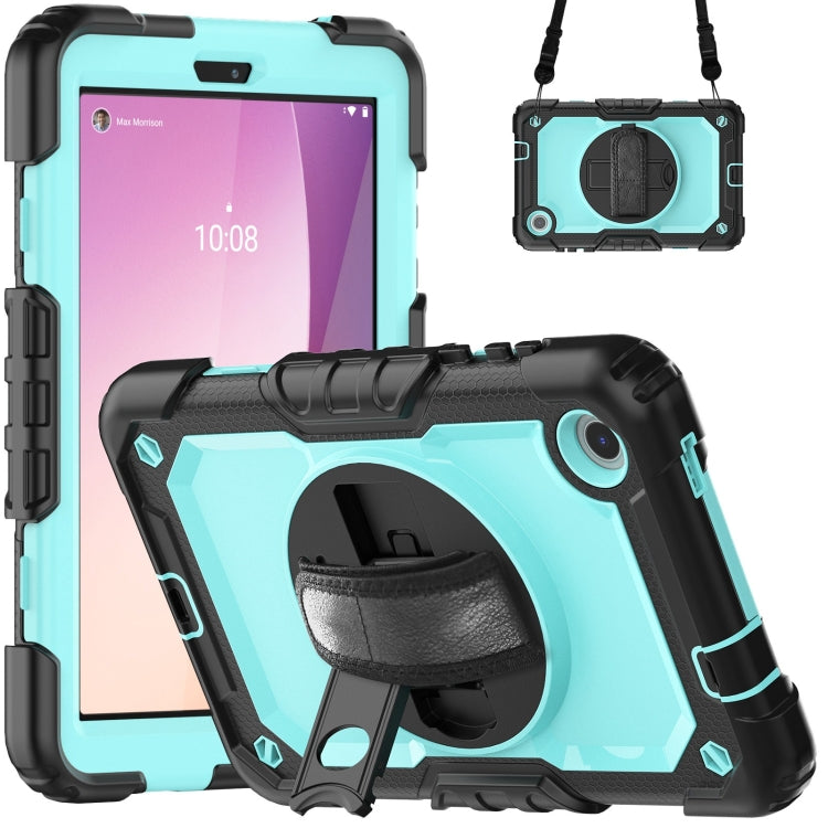 For Lenovo Tab M8 4th Gen Silicone Hybrid PC Tablet Case with Shoulder Strap(Light Blue PC) - Lenovo by buy2fix | Online Shopping UK | buy2fix