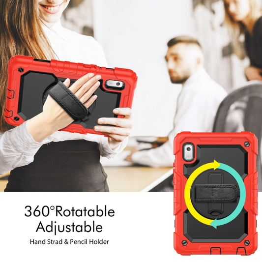For Lenovo Tab M9 Silicone Hybrid PC Tablet Case with Shoulder Strap(Red) - Lenovo by buy2fix | Online Shopping UK | buy2fix