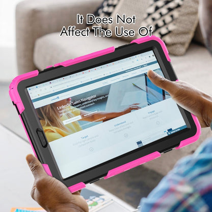 For Lenovo Tab M9 Silicone Hybrid PC Tablet Case with Shoulder Strap(Rose Red) - Lenovo by buy2fix | Online Shopping UK | buy2fix