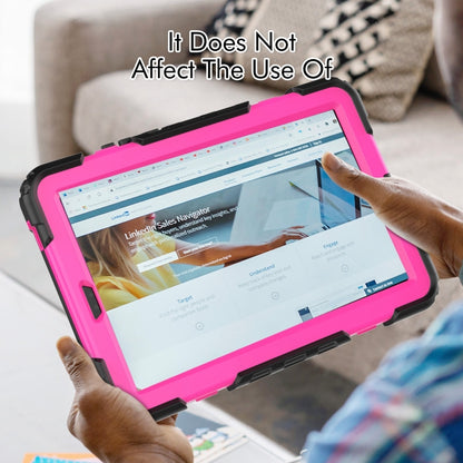 For Lenovo Tab M9 Silicone Hybrid PC Tablet Case with Shoulder Strap(Rose Red PC) - Lenovo by buy2fix | Online Shopping UK | buy2fix